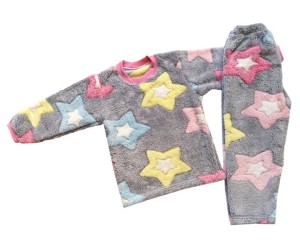  Детски пухени пижами Звезди, размери 110см - 146см
