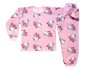 Ватирани детски пижами с Хелоу Кити, размер 104-110см