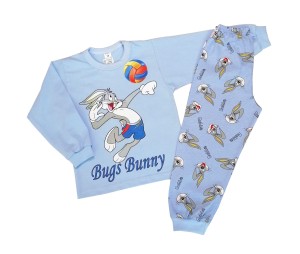 Детски пижами със зайчето Bugs Bunny, размери 92см - 140см