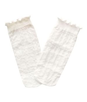 Детски бели чорапи фигурални, размери 5 - 12г