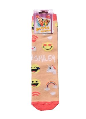 Детски чорапи с емоджи, размер 27-30