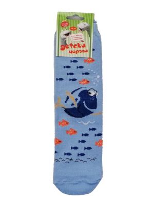Детски чорапи с рибки, размер 23-26
