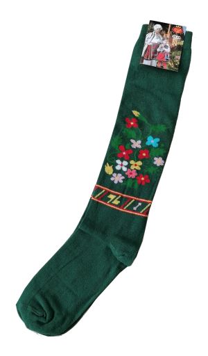 3/4 зелени чорапи с шевици, размер 36-40