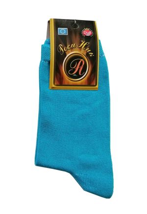 Едноцветни чорапи сини, размер 36-40